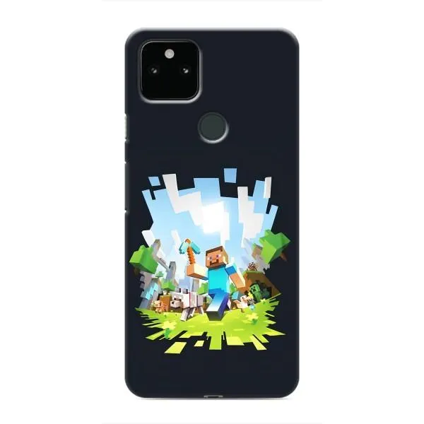 Чехол с принтом «персонажи Minecraft» для Google Pixel 5 Чехол с принтом «персонажи Minecraft» для Google Pixel 5