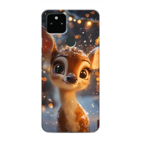 Чехол с принтом «Олененок среди гирлянд» для Google Pixel 5