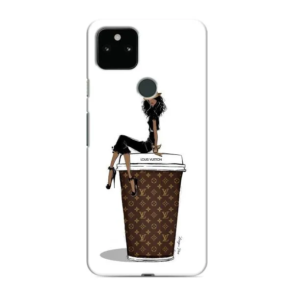 Чехол с принтом «кофе LOUIS VUITTON» для Google Pixel 5a 5G