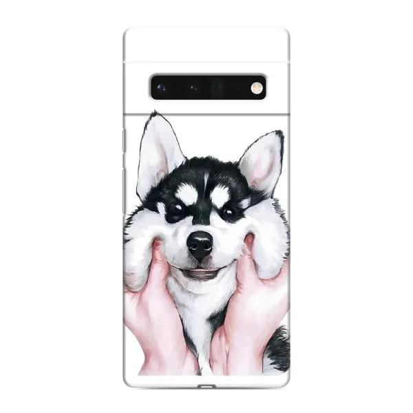 Чехол с принтом «Довольный Хаски» для Google Pixel 6 Pro