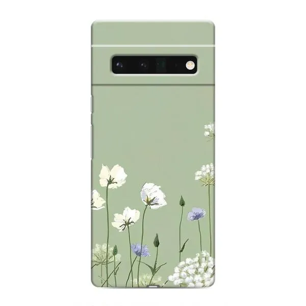 Чехол с принтом «Цветы на зеленом» для Google Pixel 6 Pro