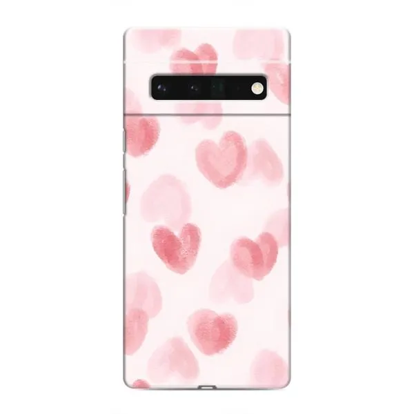 Чехол с принтом «Розовые сердечки» для Google Pixel 6 Pro