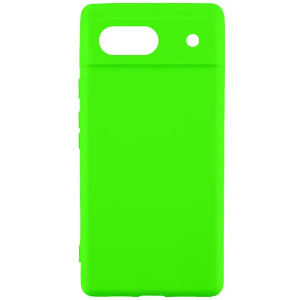 Чехол TPU GETMAN Liquid Silk Full Camera для Google Pixel 6 — Салатовый Чехол TPU GETMAN Liquid Silk Full Camera для Google Pixel 6 — Салатовый