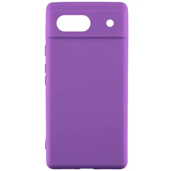 Чехол TPU GETMAN Liquid Silk Full Camera для Google Pixel 6 — Фиолетовый Чехол TPU GETMAN Liquid Silk Full Camera для Google Pixel 6 — Фиолетовый