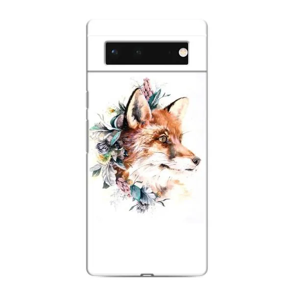 Чехол с принтом «Лисичка в цветочках» для Google Pixel 6 Чехол с принтом «Лисичка в цветочках» для Google Pixel 6