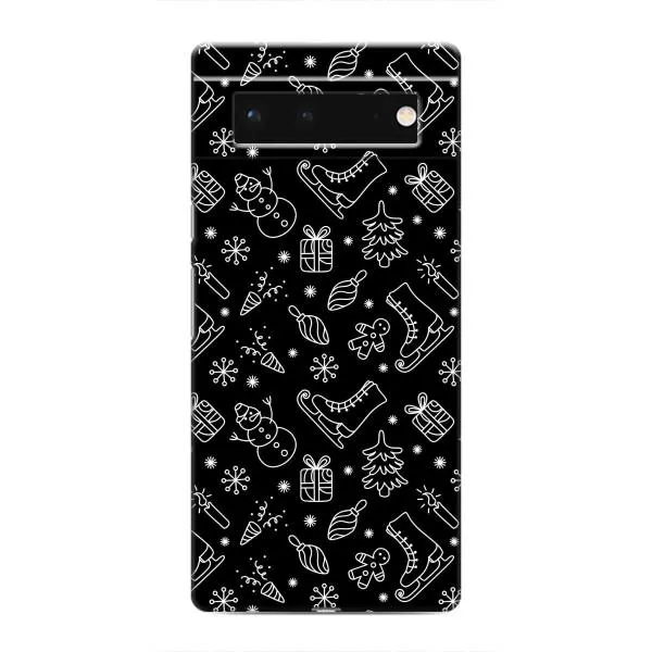 Чехол с принтом «Новогодний фон» для Google Pixel 6