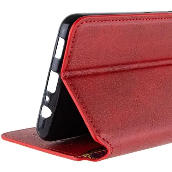 Кожаный чехол-книжка GETMAN Cubic (PU) для Google Pixel 6a — Красный — фото 4 Кожаный чехол-книжка GETMAN Cubic (PU) для Google Pixel 6a — Красный — фото 4