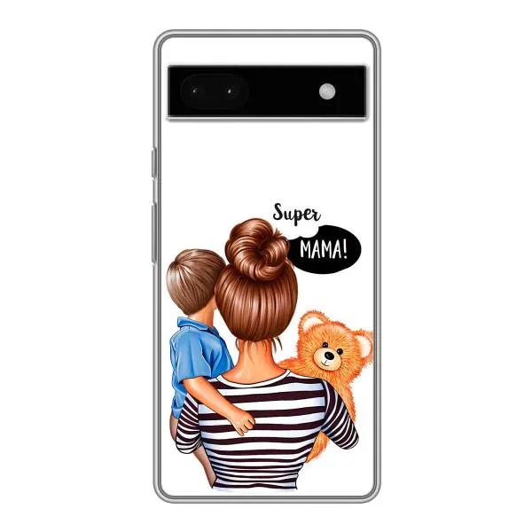 Чехол с принтом «Мама с сыном» для Google Pixel 6a