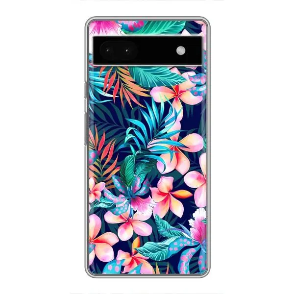 Чехол с принтом «Красочные цветы» для Google Pixel 6a