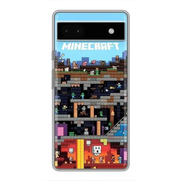 Чехол с принтом «фон Minecraft» для Google Pixel 6a