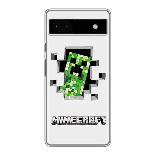 Чехол с принтом «крипер Майнкрафт» для Google Pixel 6a