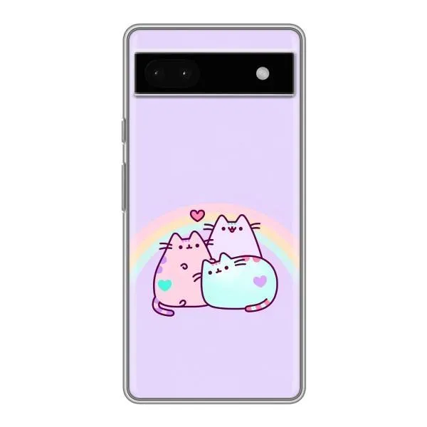 Чехол с принтом «Радужные котики» для Google Pixel 6a