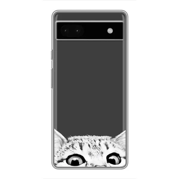 Чехол с принтом «Выглядывает кот» для Google Pixel 6a