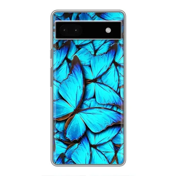 Чехол с принтом «Синие бабочки» для Google Pixel 6a