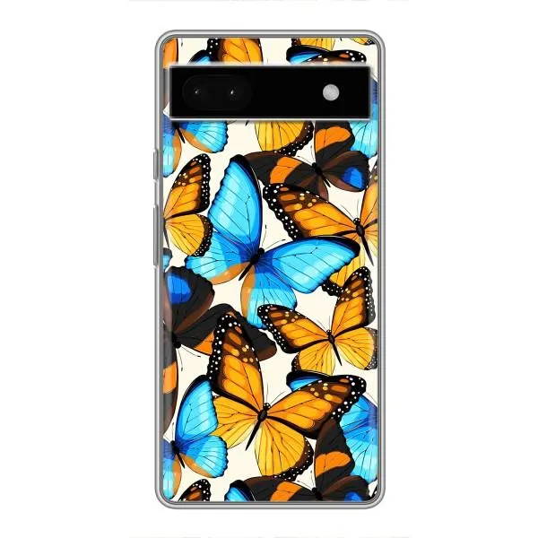 Чехол с принтом «Яркие бабочки» для Google Pixel 6a