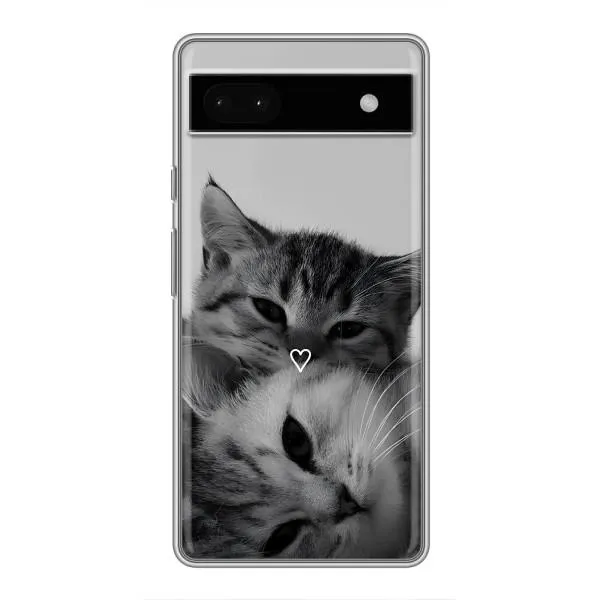 Чохол з принтом «Пара котів» для Google Pixel 6a