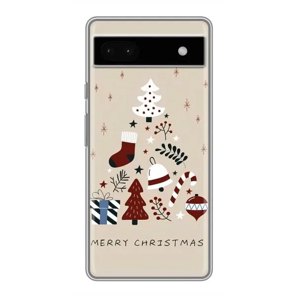 Чехол с принтом «Merry Christmas» для Google Pixel 6a Чехол с принтом «Merry Christmas» для Google Pixel 6a