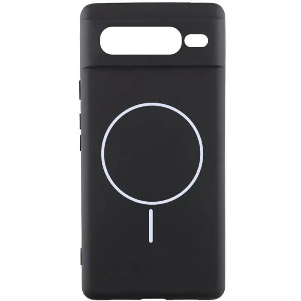 Чехол Silicone Cover Lakshmi Full Camera (AA) with Magnetic Fit для Google Pixel 7 Pro — Черный — фото 1