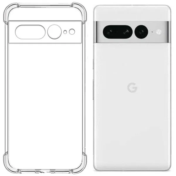 TPU чехол GETMAN Ease logo усиленные углы Full Camera для Google Pixel 7 Pro — Прозрачный — фото 2