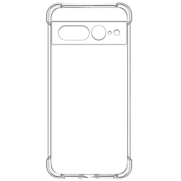 TPU чехол GETMAN Ease logo усиленные углы Full Camera для Google Pixel 7 Pro — Прозрачный — фото 1