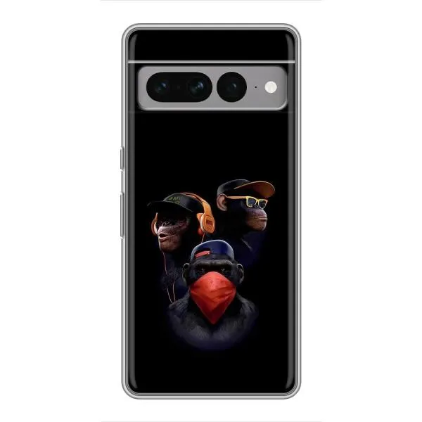 Чехол с принтом «Три обезьяны» для Google Pixel 7 Pro