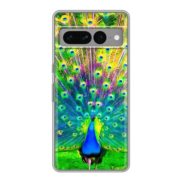 Чехол с принтом «Яркий Павлин» для Google Pixel 7 Pro