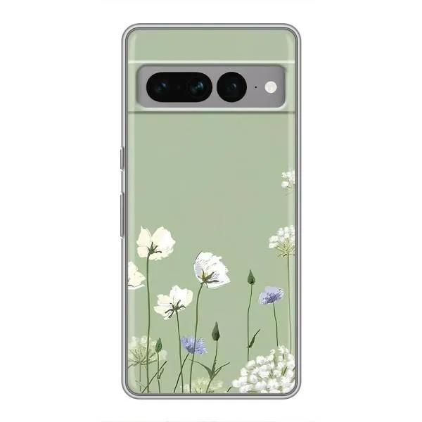 Чехол с принтом «Цветы на зеленом» для Google Pixel 7 Pro Чехол с принтом «Цветы на зеленом» для Google Pixel 7 Pro