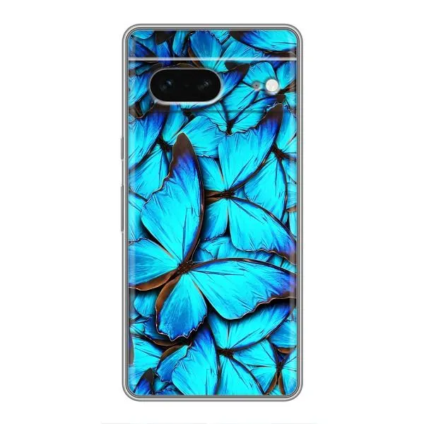Чехол с принтом «Синие бабочки» для Google Pixel 7 Чехол с принтом «Синие бабочки» для Google Pixel 7
