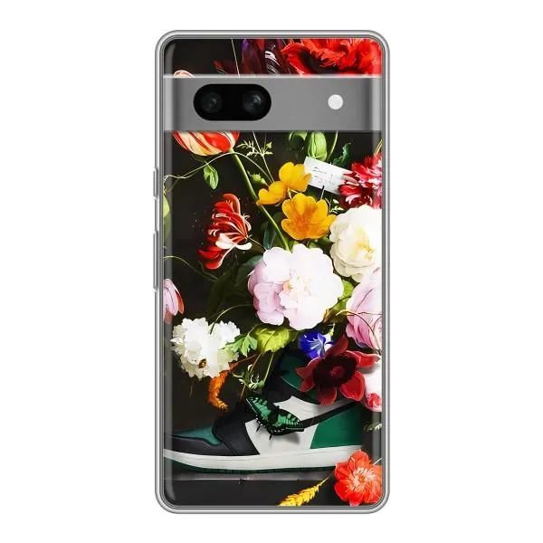 Чехол с принтом «Nike цветы» для Google Pixel 7A Чехол с принтом «Nike цветы» для Google Pixel 7A
