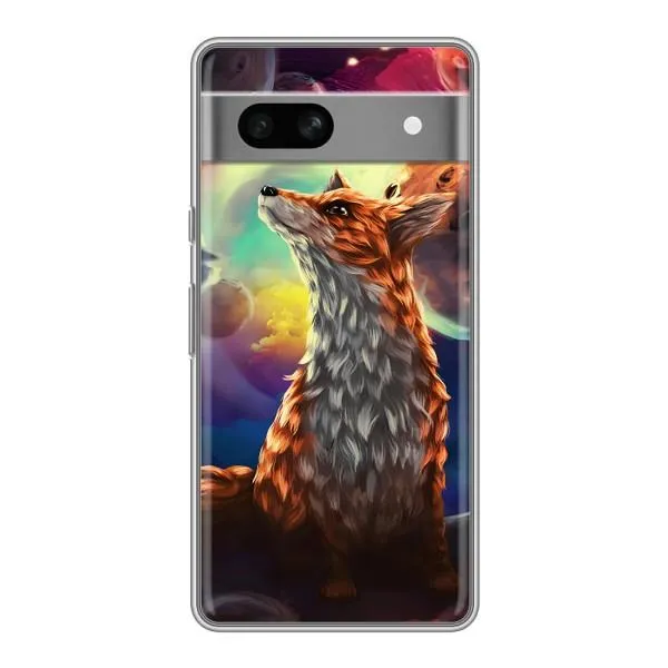 Чехол с принтом «Лисица в космосе» для Google Pixel 7A