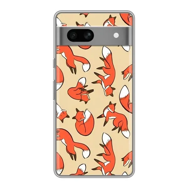 Чехол с принтом «Лисички» для Google Pixel 7A