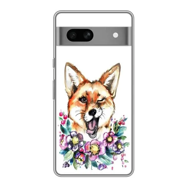 Чехол с принтом «Веселая лисичка» для Google Pixel 7A