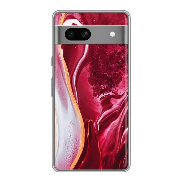 Чехол с принтом «Мрамор красный» для Google Pixel 7A Чехол с принтом «Мрамор красный» для Google Pixel 7A