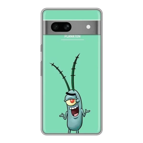 Чехол с принтом «Персонаж Планктон» для Google Pixel 7A Чехол с принтом «Персонаж Планктон» для Google Pixel 7A