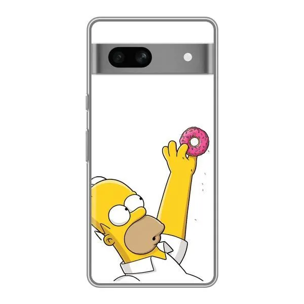 Чехол с принтом «Гомер с пончиком» для Google Pixel 7A Чехол с принтом «Гомер с пончиком» для Google Pixel 7A