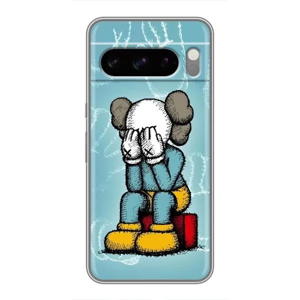 Чехол с принтом «Плач Bearbrick» для Google Pixel 8 Pro