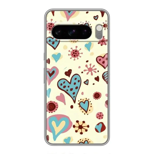 Чехол с принтом «Сердечки» для Google Pixel 8 Pro