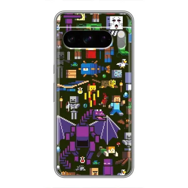 Чехол с принтом «Коллаж Майнкрафт» для Google Pixel 8 Pro