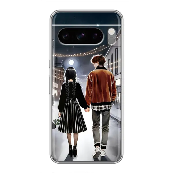 Чехол с принтом «Уэнздей и Тайлер» для Google Pixel 8 Pro