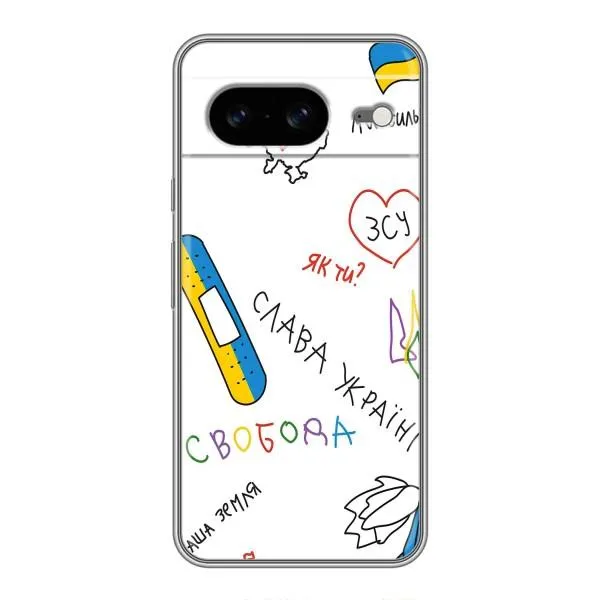 Чехол с принтом «Стикер» для Google Pixel 8