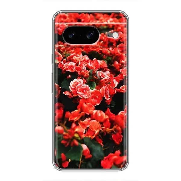 Чехол с принтом «Цветы красные» для Google Pixel 8