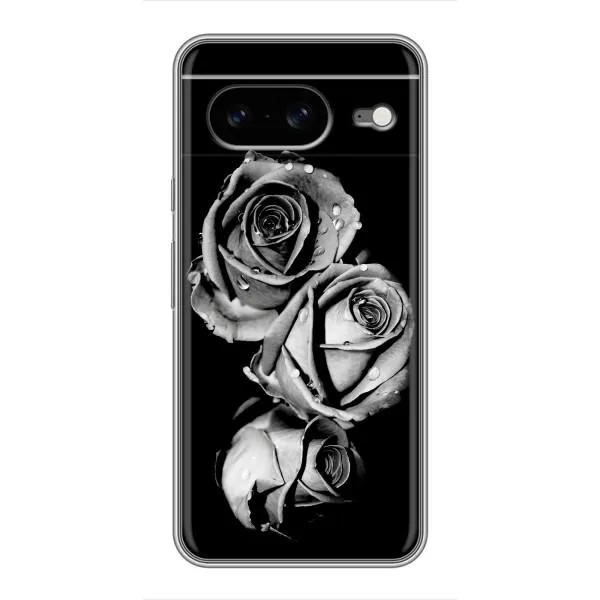 Чехол с принтом «Черная роза» для Google Pixel 8