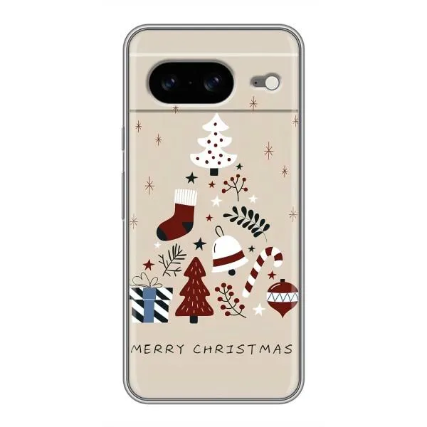 Чехол с принтом «Merry Christmas» для Google Pixel 8