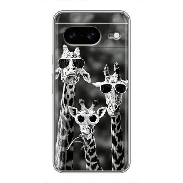 Чохол з принтом «Жирафи в окулярах» для Google Pixel 8