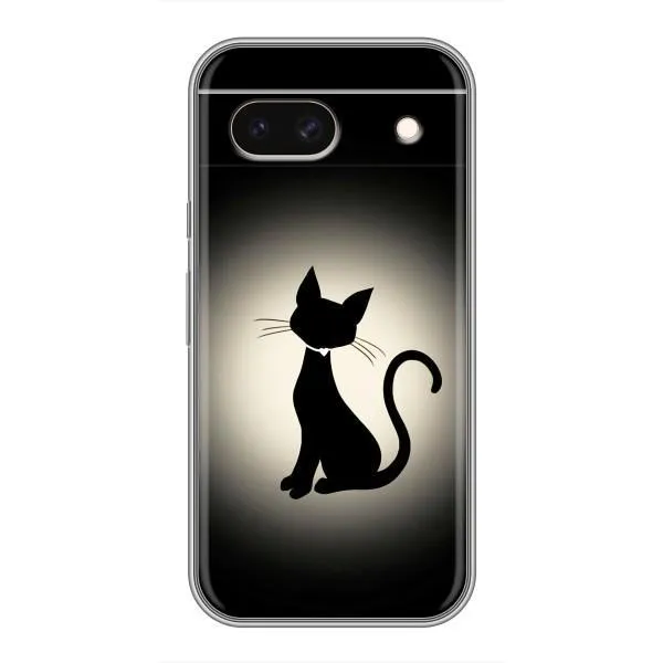 Чехол с принтом «Силуэт котика» для Google Pixel 8A