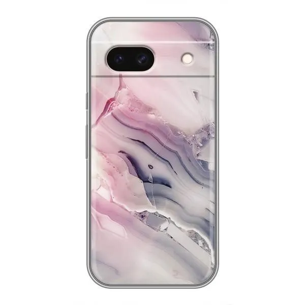 Чехол с принтом «Пурпурный Мрамор» для Google Pixel 8A