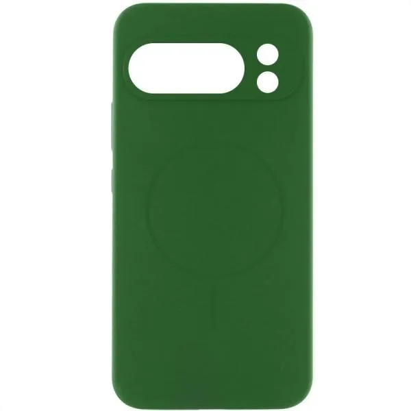 Чехол Silicone Cover Lakshmi Full Camera (AA) with Magnetic Fit для Google Pixel 9 Pro XL — Зеленый — фото 1