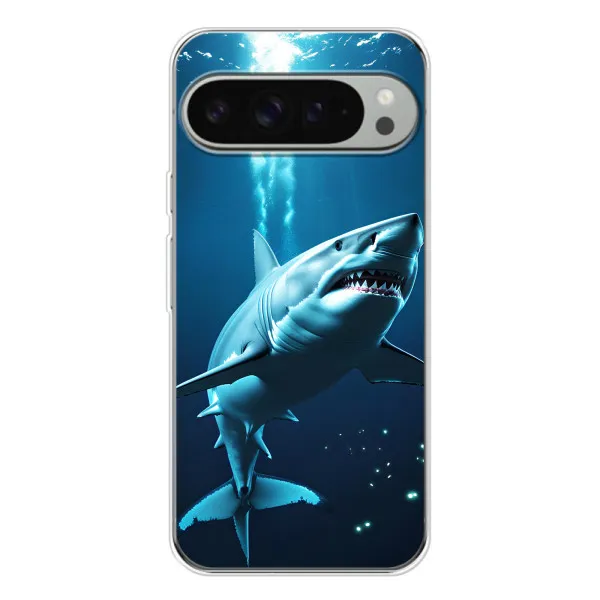 Чехол с принтом «Акула под водой» для Google Pixel 9 Pro XL
