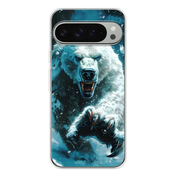 Чехол с принтом «Полярный медведь» для Google Pixel 9 Pro XL
