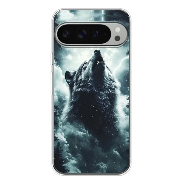 Чехол с принтом «Волк в облаках» для Google Pixel 9 Pro XL
